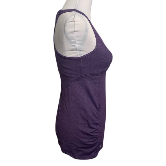 Athleta Tree of Life Ruched Tunic Tank XS Purple - Picture 2 of 4
